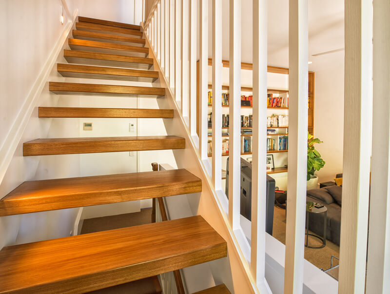 Photo of a staircase leading up to an attic conversion