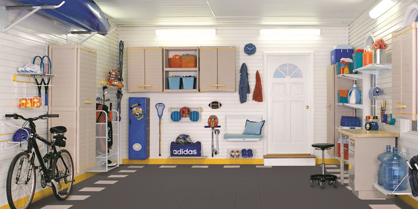 Photo of a GarageTek organisational system